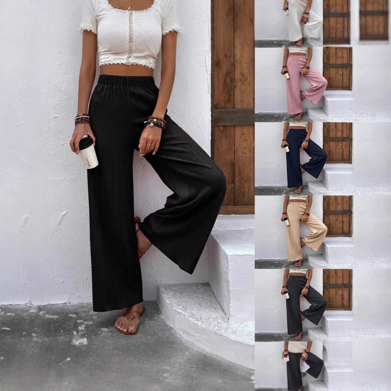Damen Weite Plissee-Hose aus atmungsaktivem Material Nord Taschen