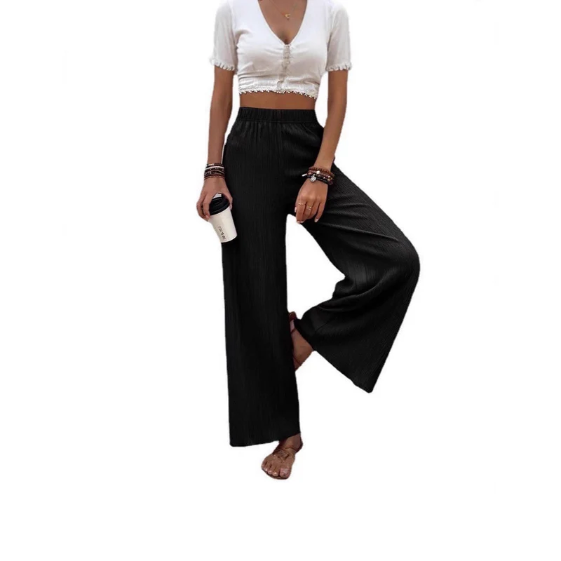 Damen Weite Plissee-Hose aus atmungsaktivem Material Nord Taschen