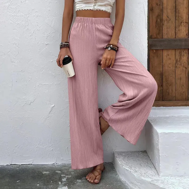 Damen Weite Plissee-Hose aus atmungsaktivem Material Nord Taschen