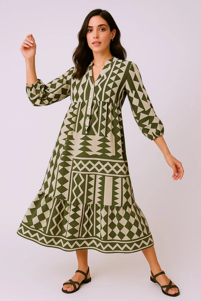 Bedrucktes Hemdkleid