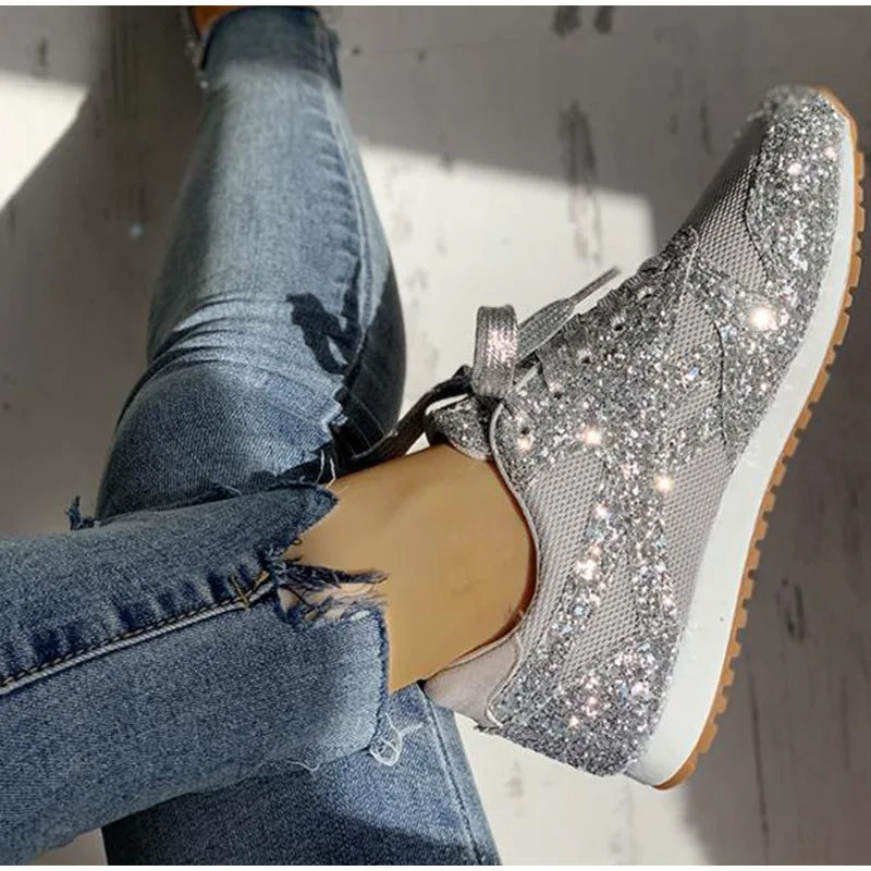 sportschuhe mit pailletten für damen
