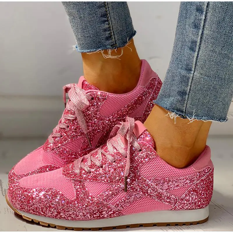 sportschuhe mit pailletten für damen