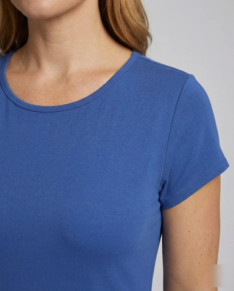 Damen midilanges Sommerkleid mit hohem Taillenansatz