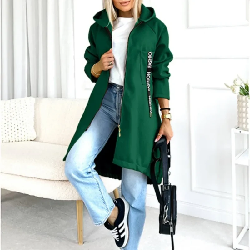 Fleece Hoodie Jacke - Damen Winterjacke