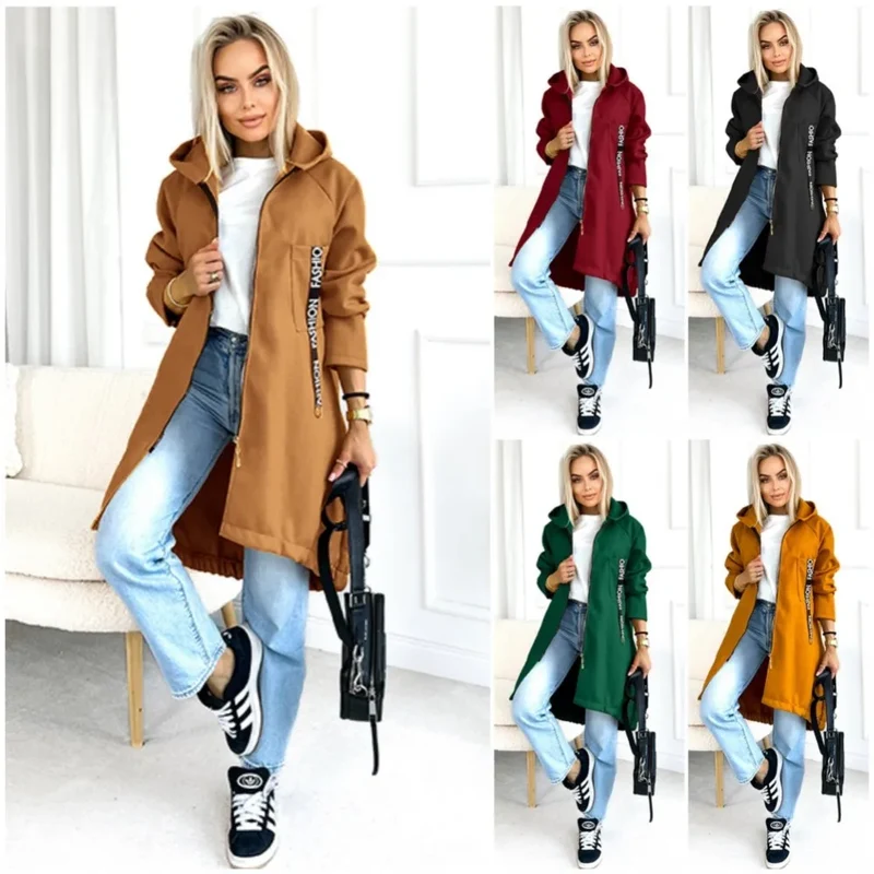 Fleece Hoodie Jacke - Damen Winterjacke