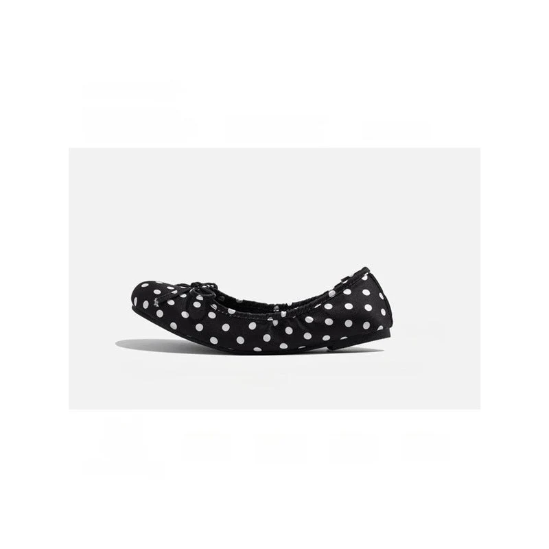 Damen Ballerinas mit punktiertem Design und zierlicher Schleifenapplikation