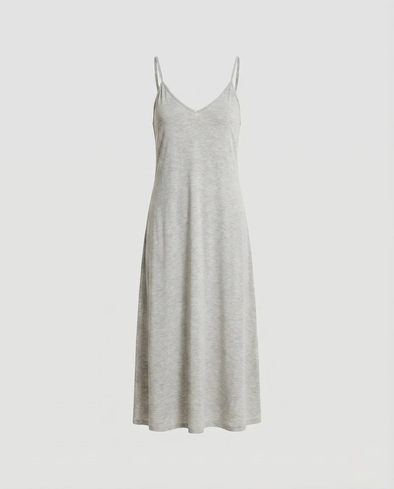 Damen Schlichte Zarte Träger Baumwollmischung Slip-Kleid