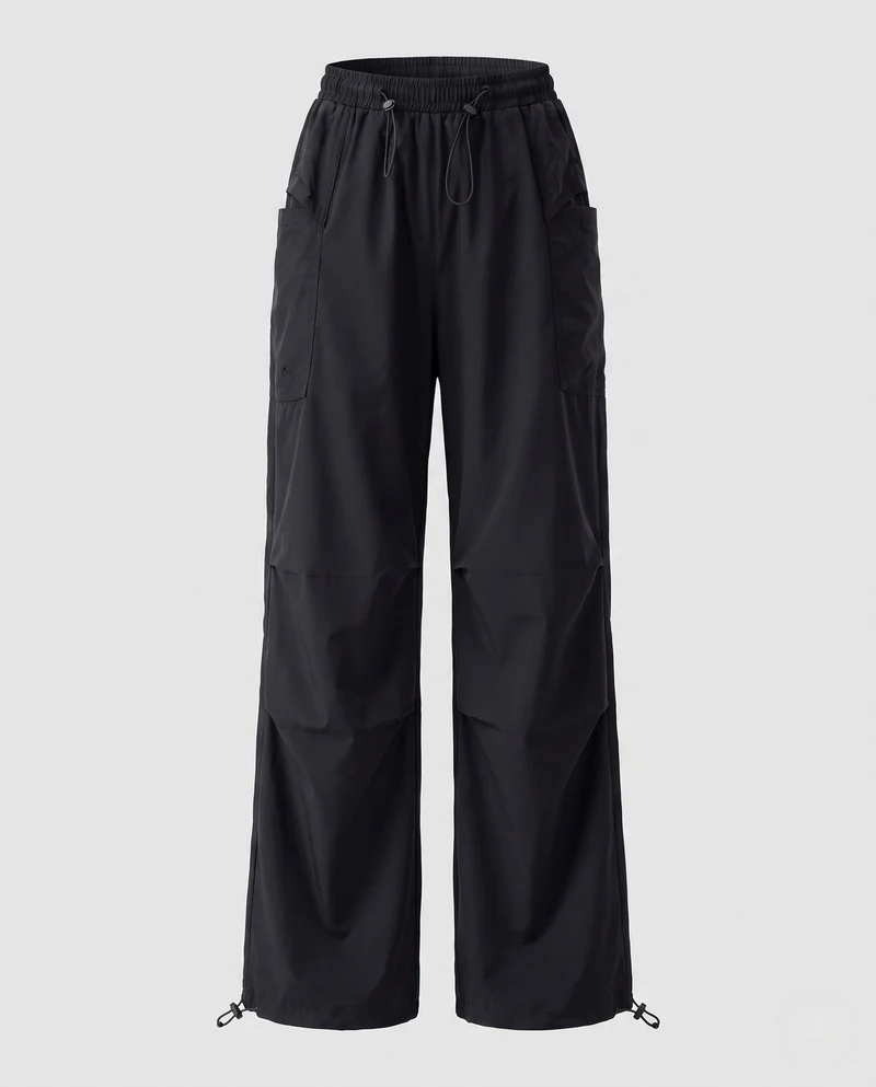 Damen leichte Cargo-Hose mit verstellbarem Bund und praktischen Taschen