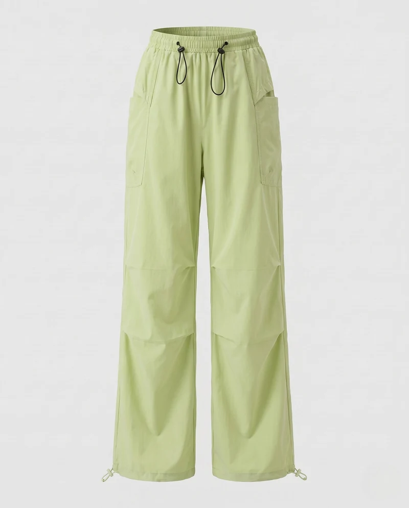 Damen leichte Cargo-Hose mit verstellbarem Bund und praktischen Taschen