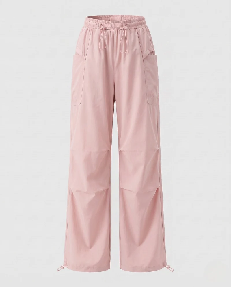 Damen leichte Cargo-Hose mit verstellbarem Bund und praktischen Taschen