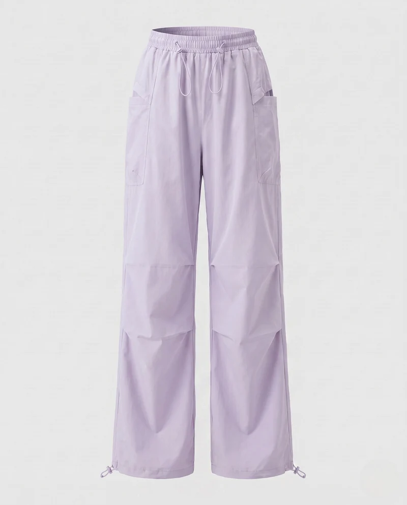 Damen leichte Cargo-Hose mit verstellbarem Bund und praktischen Taschen