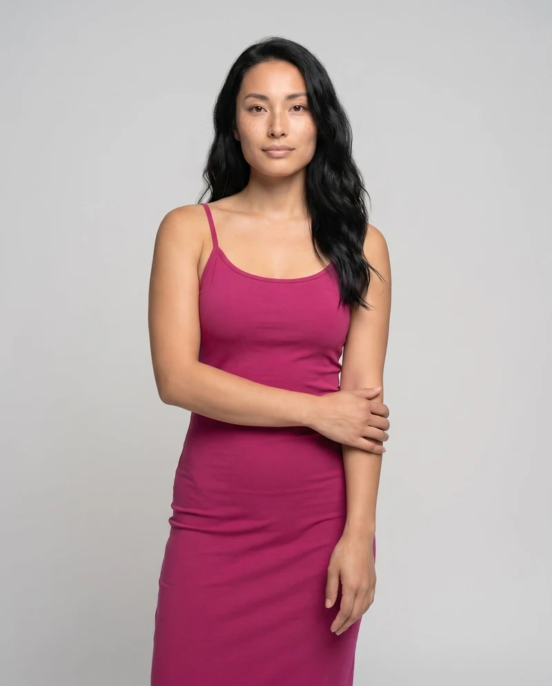Damen Langes Spaghettiträger-Kleid