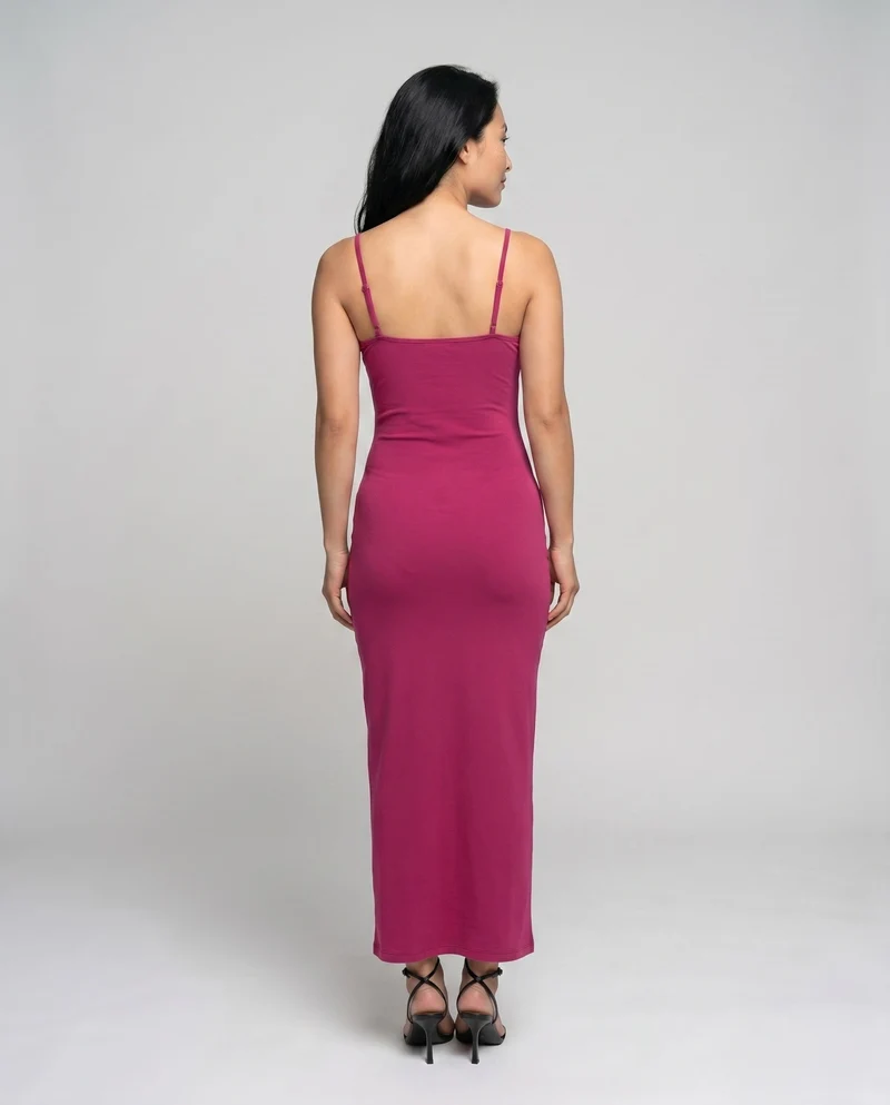 Damen Langes Spaghettiträger-Kleid