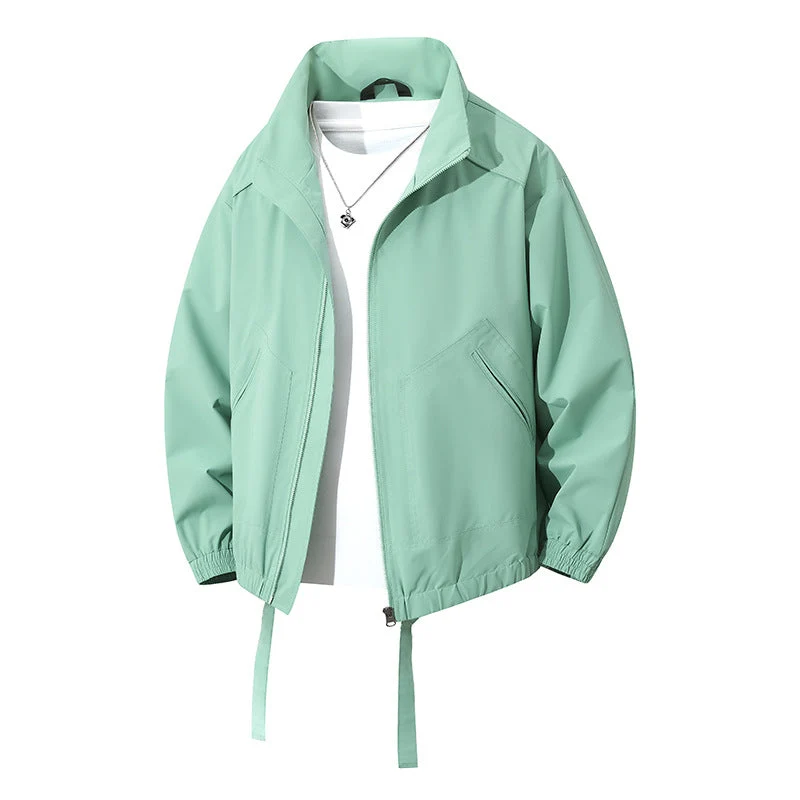 Herren leichte Freizeitjacke mit elastischen Bündchen und praktischen Taschen