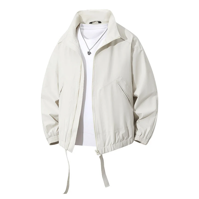 Herren leichte Freizeitjacke mit elastischen Bündchen und praktischen Taschen