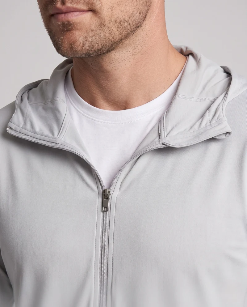 Herren UV-Schutzjacke mit abnehmbarer Kapuze und atmungsaktivem Design