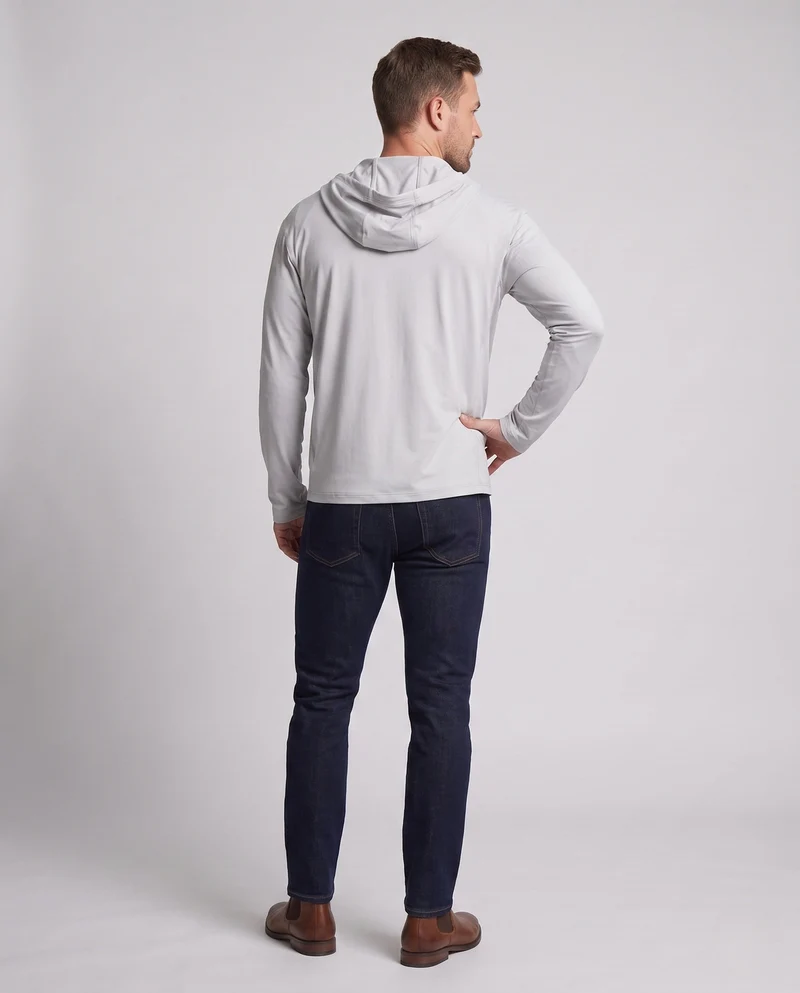 Herren UV-Schutzjacke mit abnehmbarer Kapuze und atmungsaktivem Design