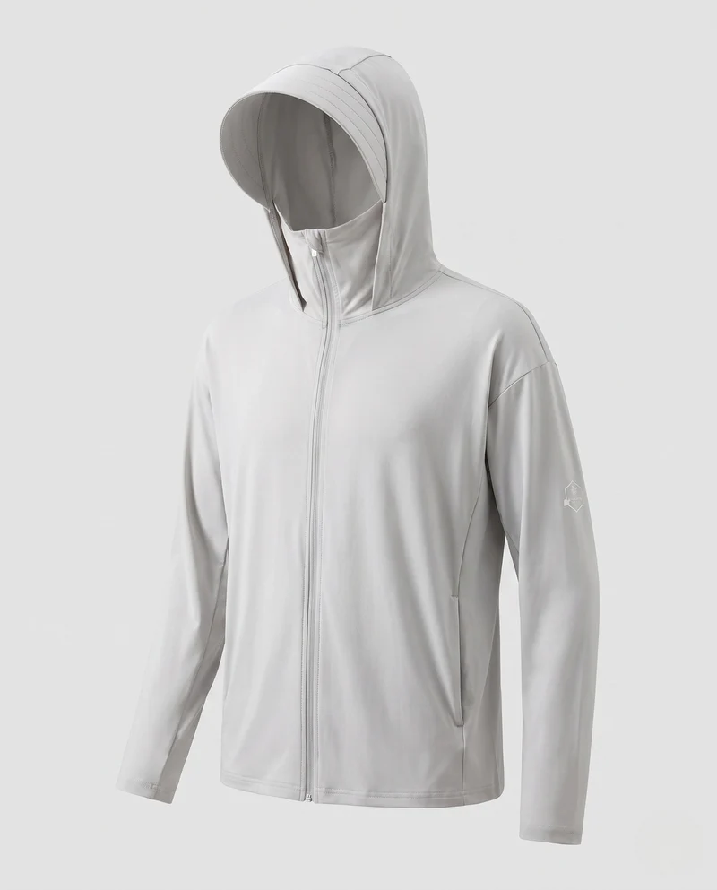 Herren UV-Schutzjacke mit abnehmbarer Kapuze und atmungsaktivem Design