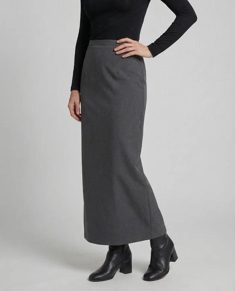 Damen Maxirock Schlitz Elegant