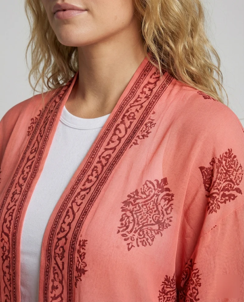 Damen leichter Boho-Kimono-Cardigan.