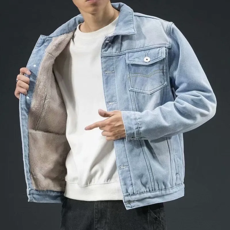 Stilvolle Winter-Jeansjacke für Männer