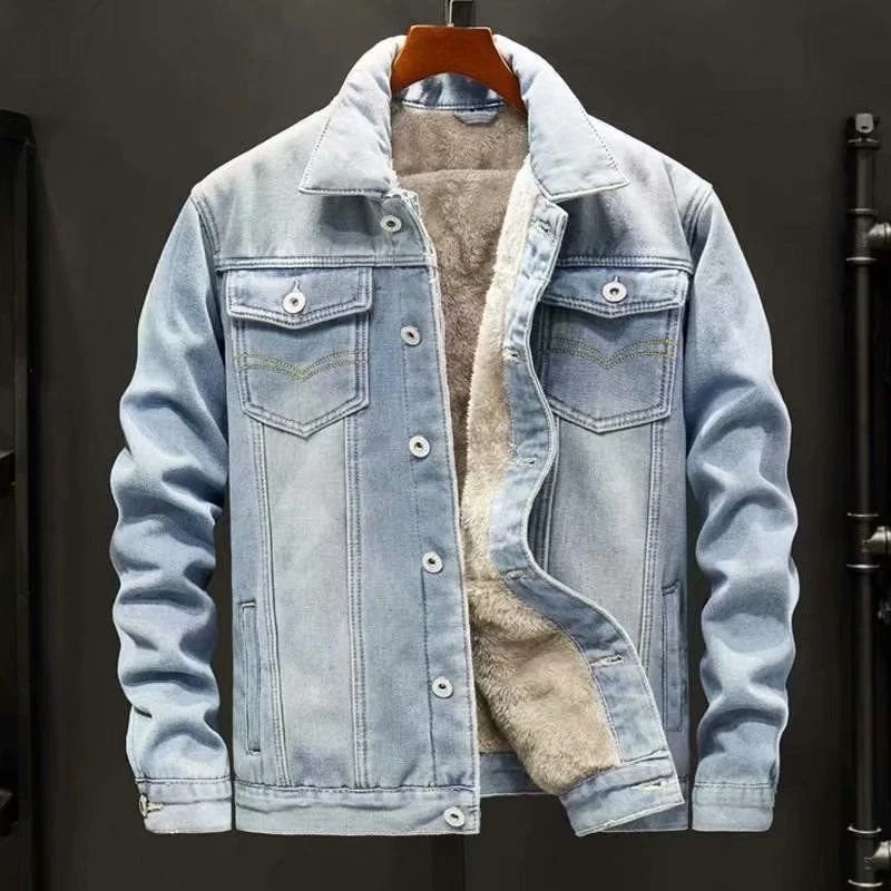 Stilvolle Winter-Jeansjacke für Männer