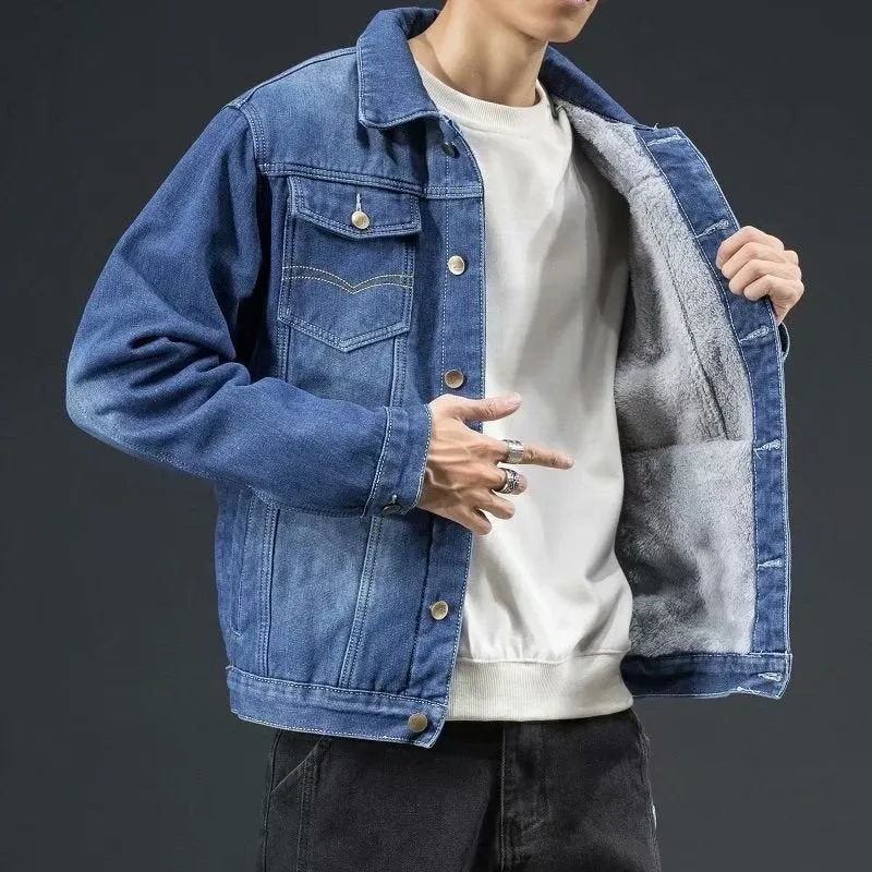 Stilvolle Winter-Jeansjacke für Männer