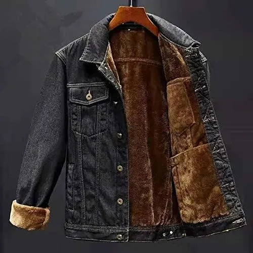 Stilvolle Winter-Jeansjacke für Männer