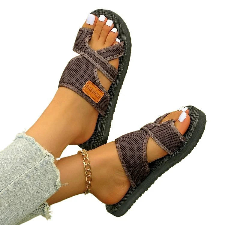 Damen Komfortable Freizeit-Sandalen mit elastischen Riemen