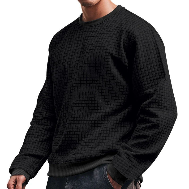 Herren Langarm-Sweatshirt mit strukturiertem Design und elastischen Bündchen Nord Taschen