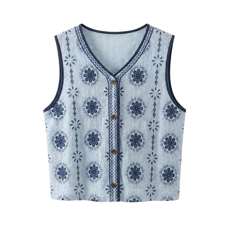 Damen handgehäkelte Spitzenbluse Nord Taschen