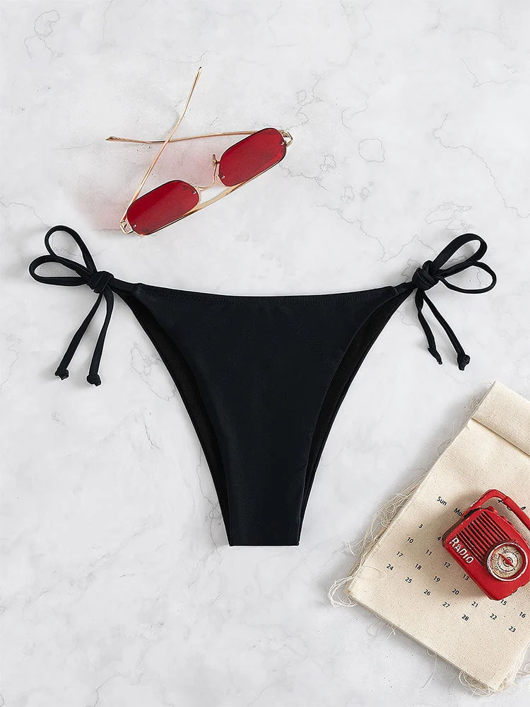 Damen Triangel-Bikini mit verstellbaren Bändern und elastischem Taillenbund