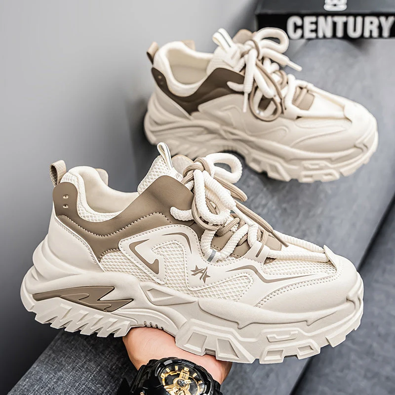 Damen sportliche Chunky Sneakers mit rutschfester Sohle und atmungsaktivem Obermaterial