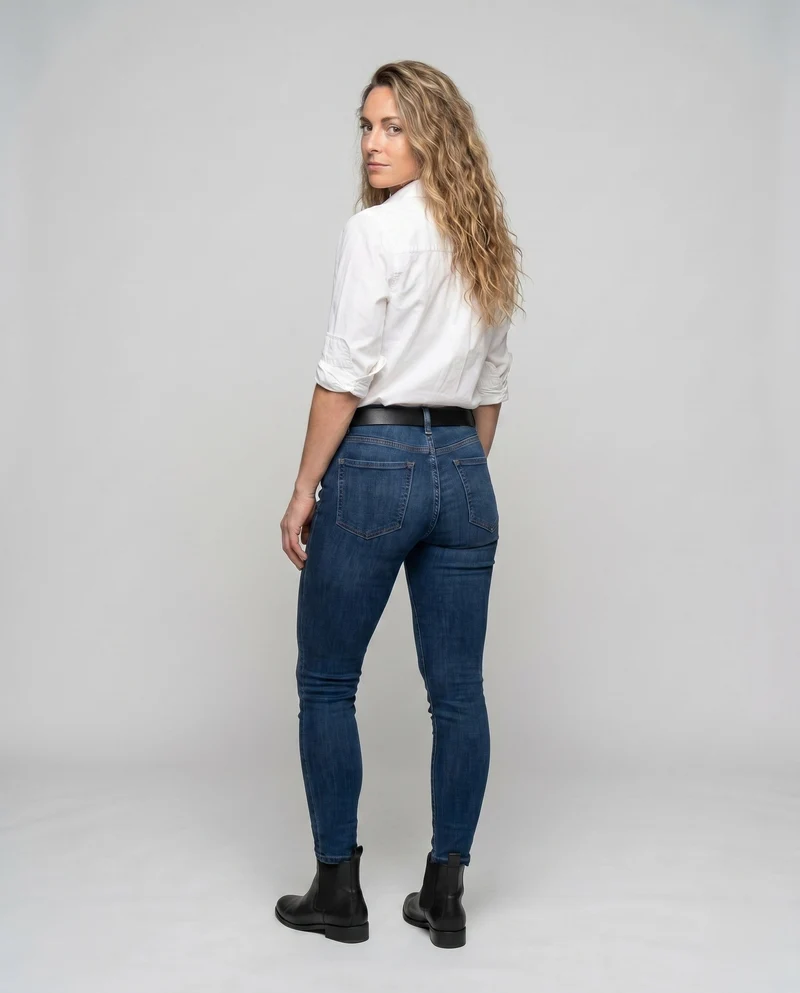 Damen Klassische Baumwollbluse mit modischem Stehkragen und lässigem Schnitt