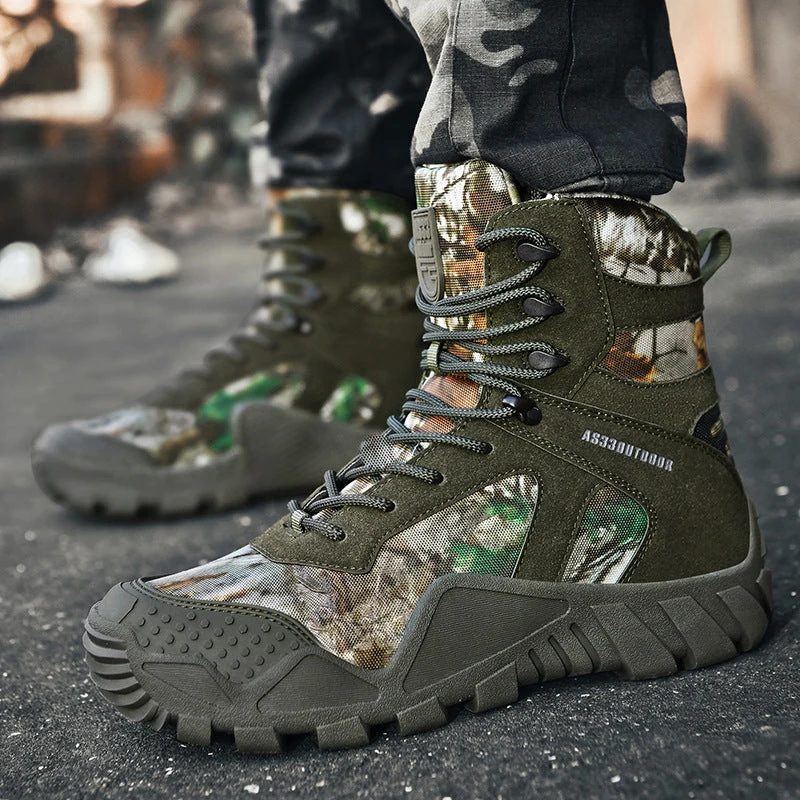 Herren Tactical Boots mit verstärktem Knöchelschutz und rutschfester Sohle