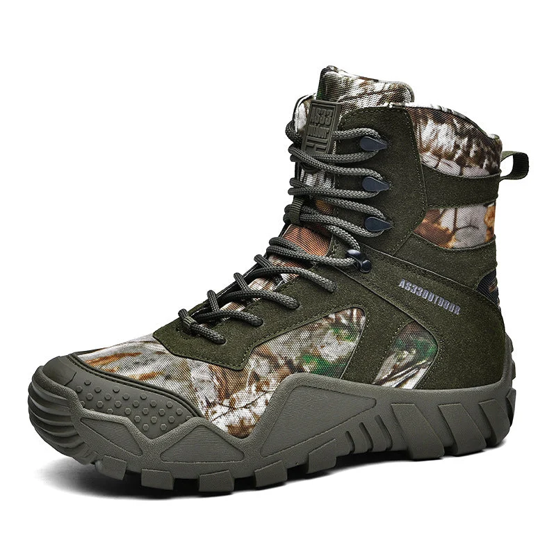 Herren Tactical Boots mit verstärktem Knöchelschutz und rutschfester Sohle