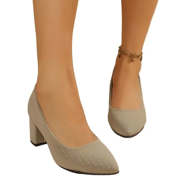 Damen Elegante Absatzschuhe mit tastbarem Zopfdesign Nord Taschen