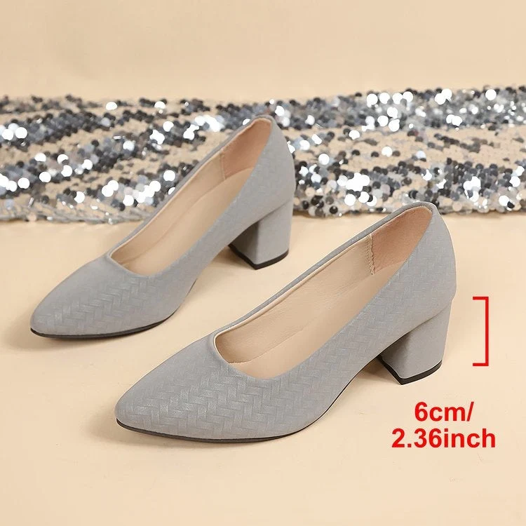 Damen Elegante Absatzschuhe mit tastbarem Zopfdesign Nord Taschen