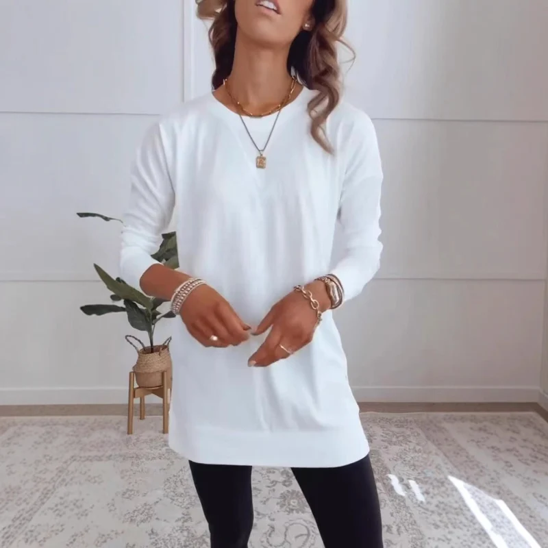 Damen Langarmshirt aus atmungsaktiver Baumwolle
