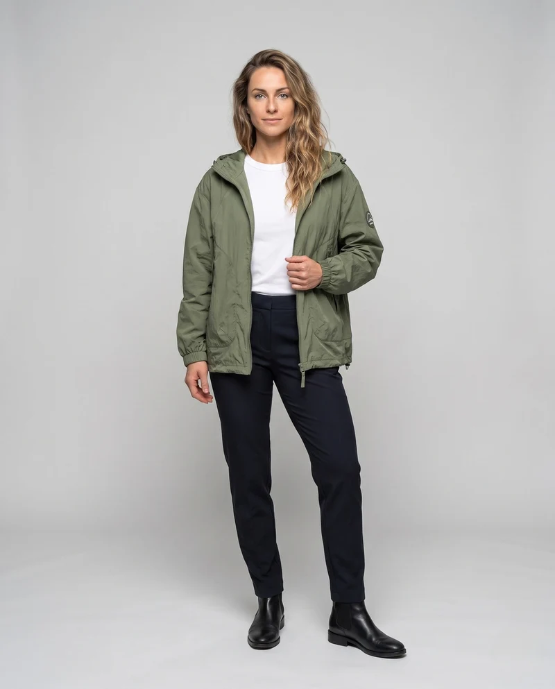 Unisex nan leichte winddichte Kapuzenjacke im Oversize-Schnitt mit verstellbarem Saum Nord Taschen