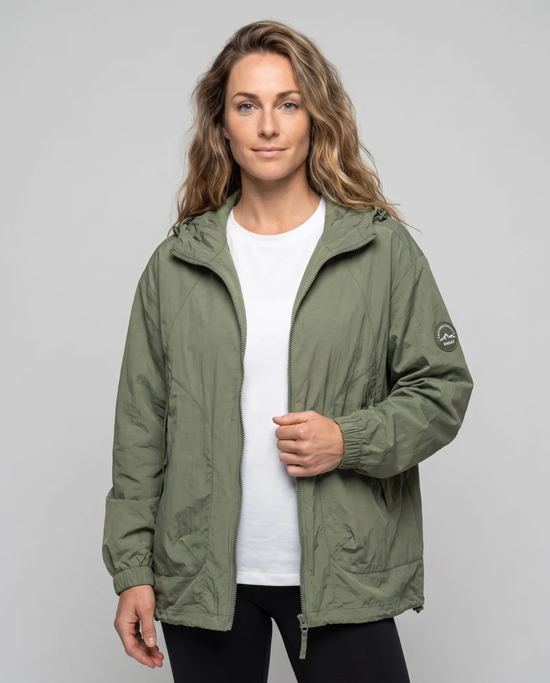 Unisex nan leichte winddichte Kapuzenjacke im Oversize-Schnitt mit verstellbarem Saum Nord Taschen