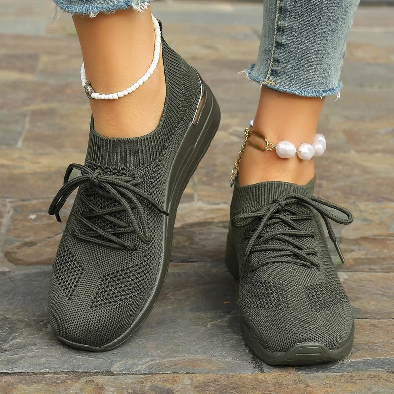 Damen Sportliche Sneaker mit innovativem Strickdesign