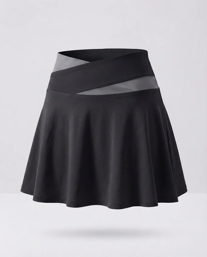 Damen Sportliche Asymmetrischer Bund Funktionsmaterial Sportskort