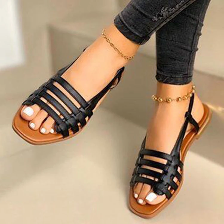 Damen Geflochtene Freizeitsandalen