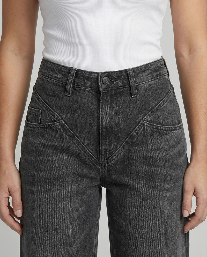 Damen hoch taillierte Vintage Jeans