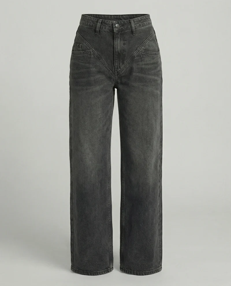 Damen hoch taillierte Vintage Jeans