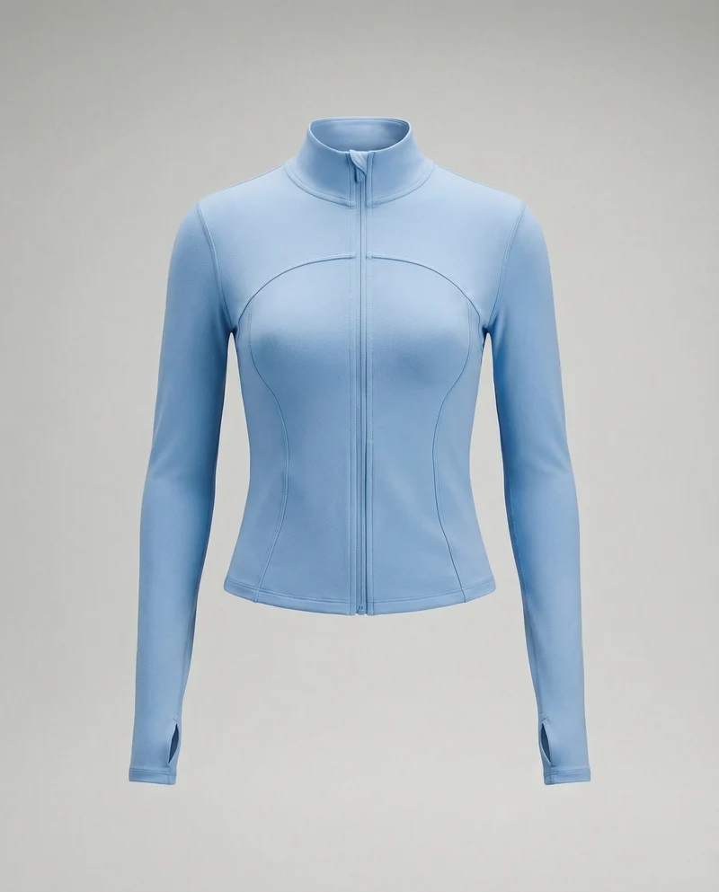 Damen Reißverschlussjacke Konturierende Nähte