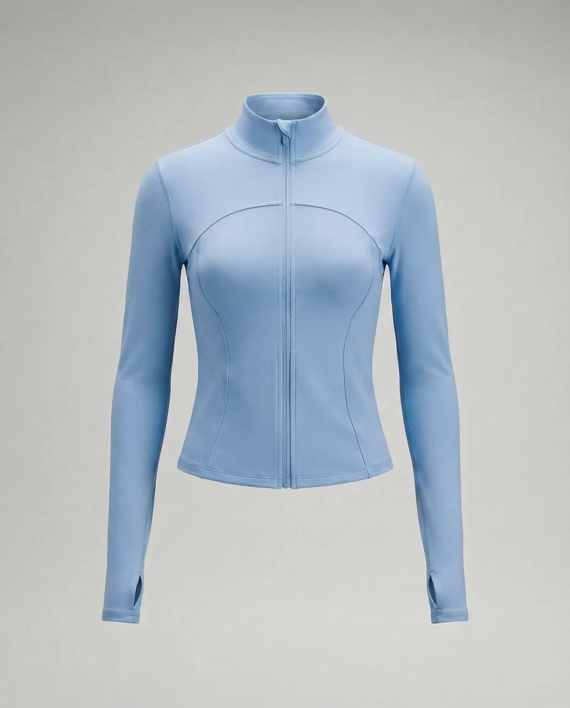 Damen Reißverschlussjacke Konturierende Nähte