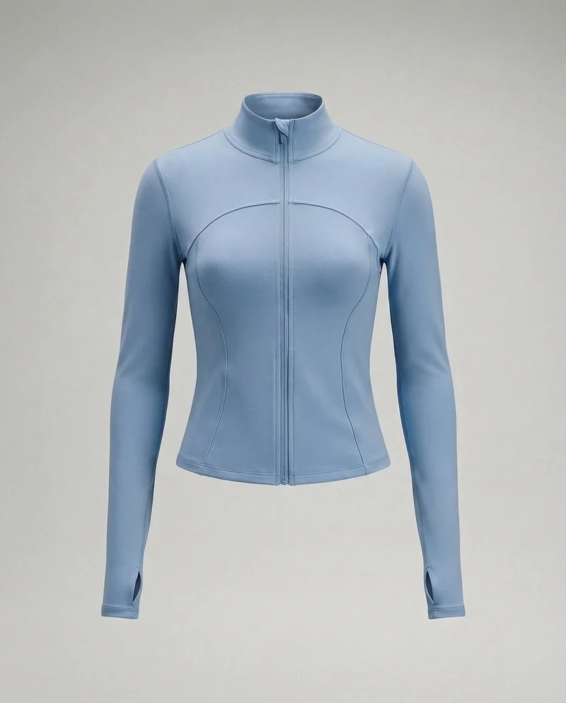 Damen Reißverschlussjacke Konturierende Nähte
