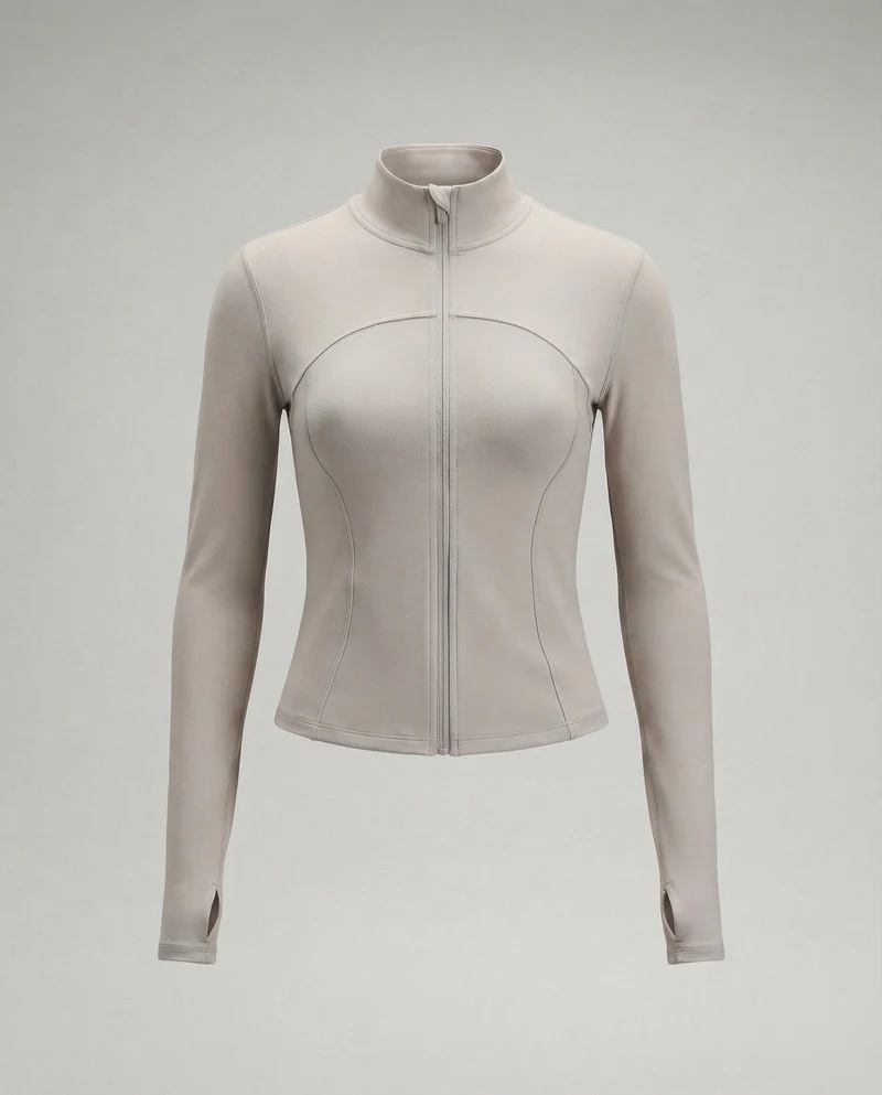 Damen Reißverschlussjacke Konturierende Nähte